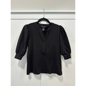 Robertson & Rodeo Ribbed Puffed Short Sleeve Tenley Style Top Size S